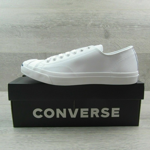 Converse Jack Purcell LEA OX White Leather Casual - Picture 3 of 8